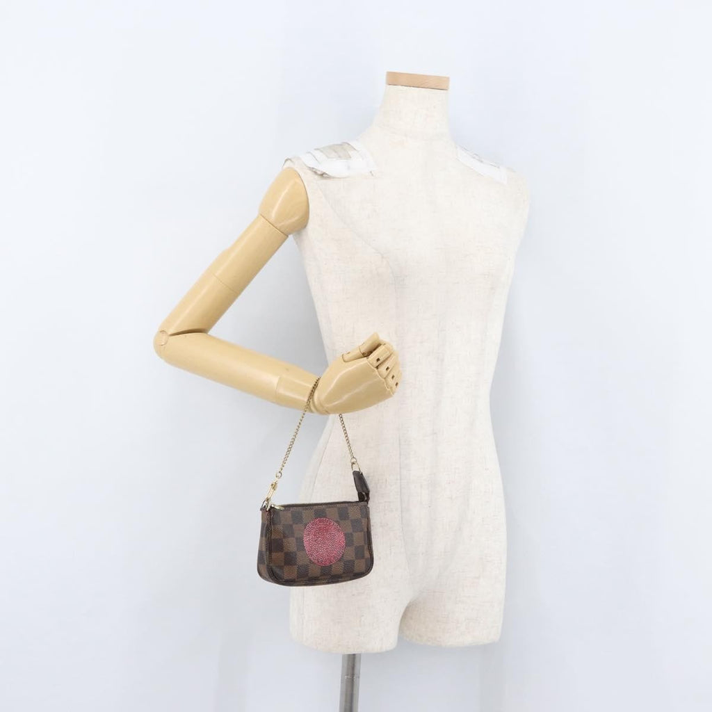 Louis Vuitton Pochette Accessoires Limited Edition Damier Brown Canvas Clutche & Pouche Bag (Pre-Owned)