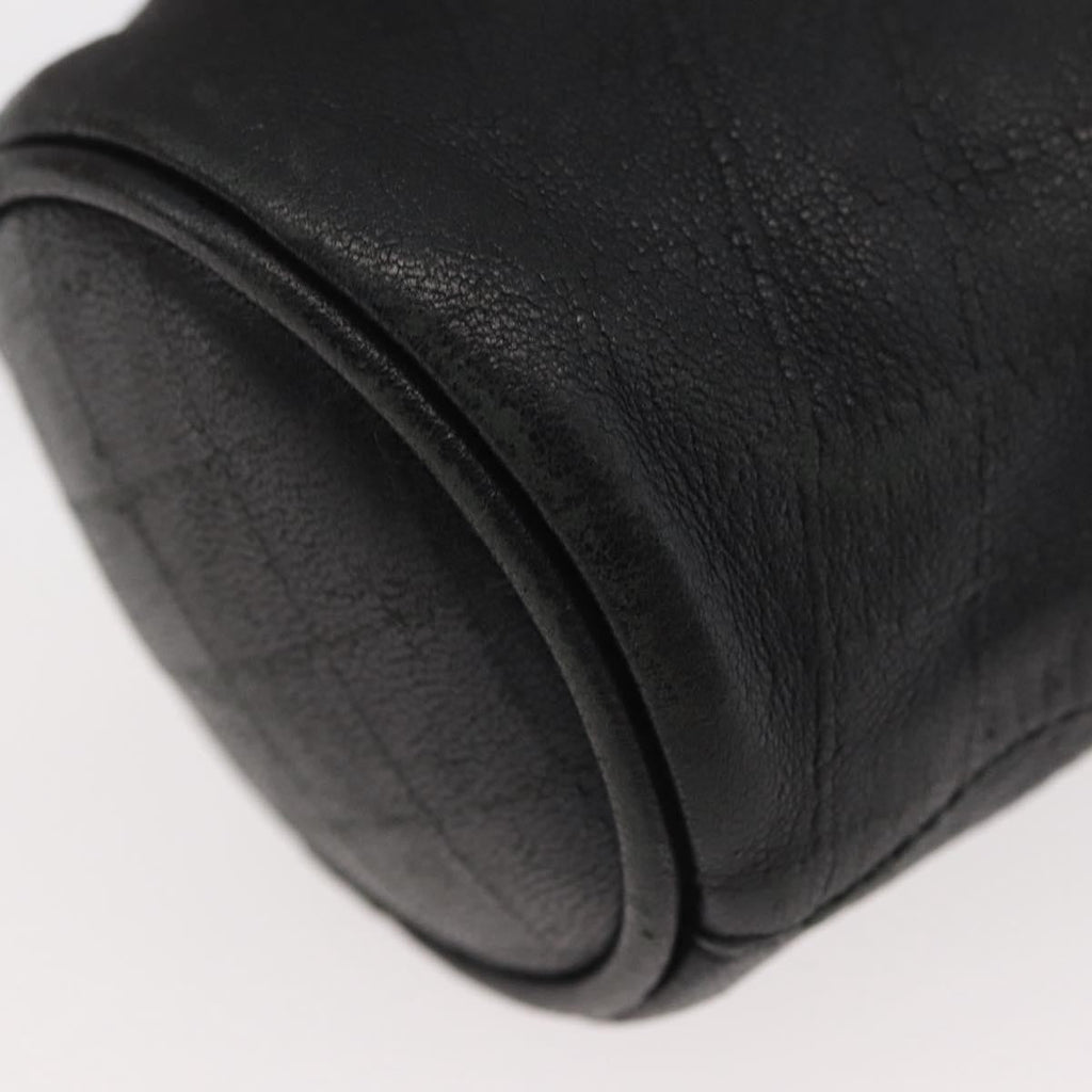 Chanel Camellia Clutch Bag Leather Black Leather Clutche & Pouche Bag (Pre-Owned)