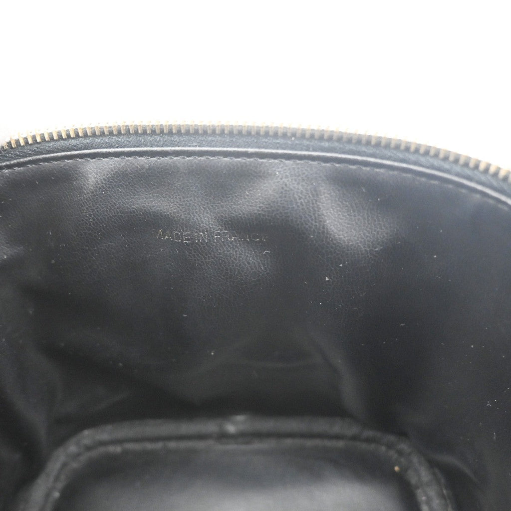 Chanel Vintage Timeless Cosmetic Case Caviar Black Leather Handbag (Pre-Owned)
