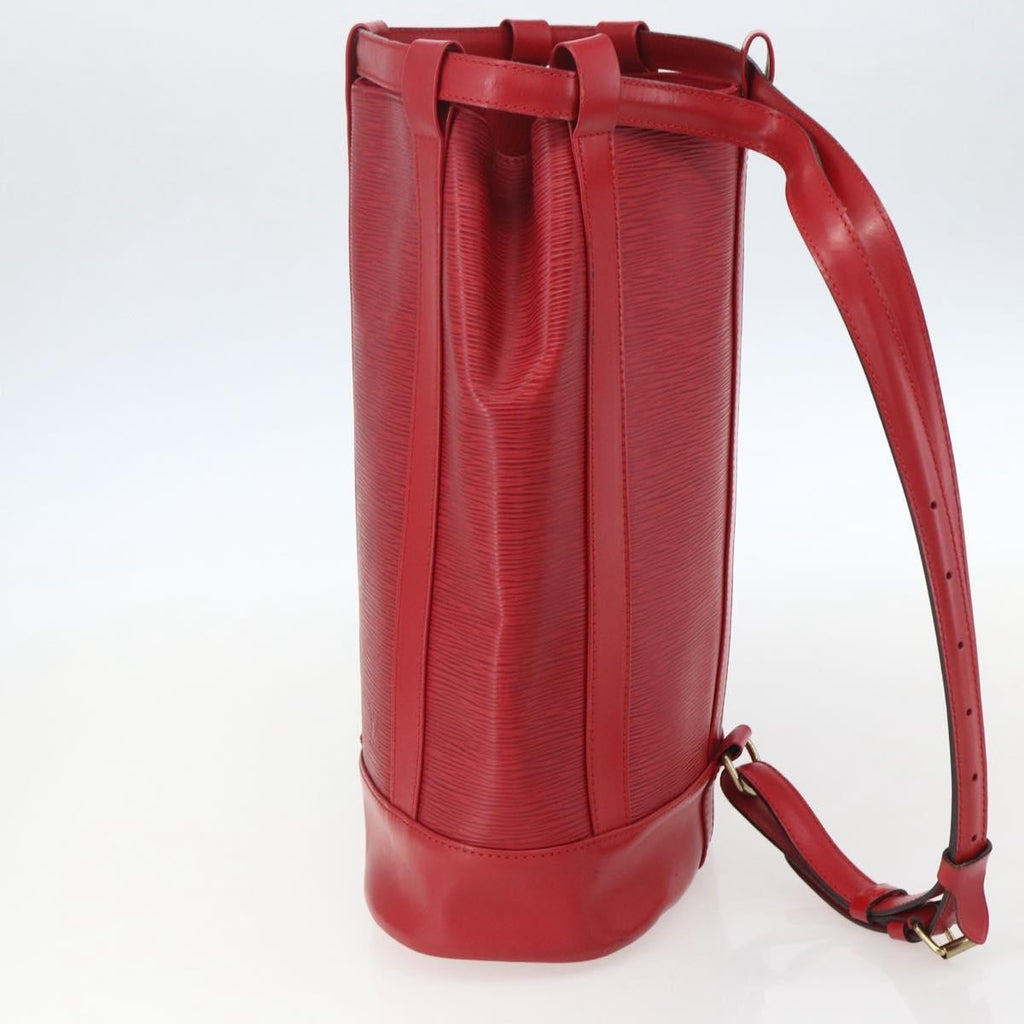 Louis Vuitton Randonnee Backpack Epi Leather Red Leather Shoulder Bag Bag (Pre-Owned)
