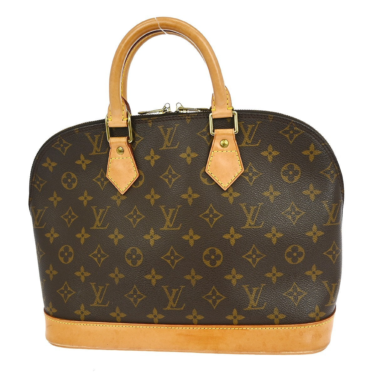 Louis Vuitton Alma Handbag Monogram Canvas Brown Canvas Handbag (Pre-Owned)