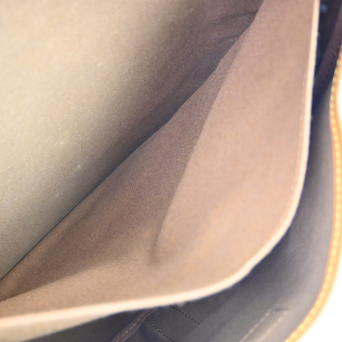 Louis Vuitton Saumur Handbag Monogram Canvas Brown Canvas Shoulder Bag Bag (Pre-Owned)