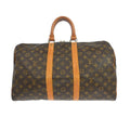 Louis Vuitton Keepall Bag Monogram Canvas Brown Canvas Travel Bag Bag (Pre-Owned)