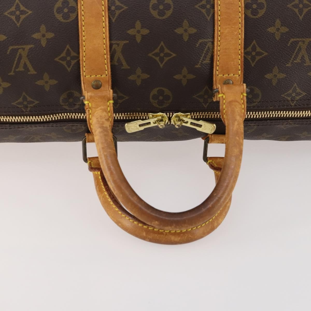 Louis Vuitton Keepall Bag Monogram Canvas Brown Canvas Travel Bag Bag (Pre-Owned)