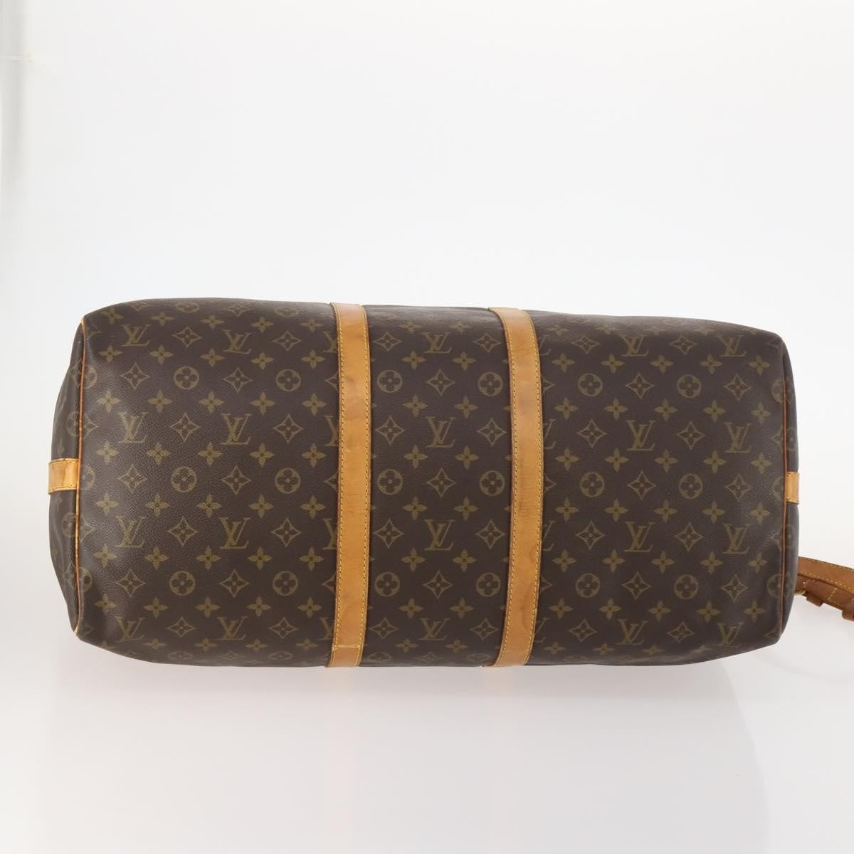 Louis Vuitton Keepall Bandouliere Bag Monogram Canvas Brown Canvas Travel Bag Bag (Pre-Owned)