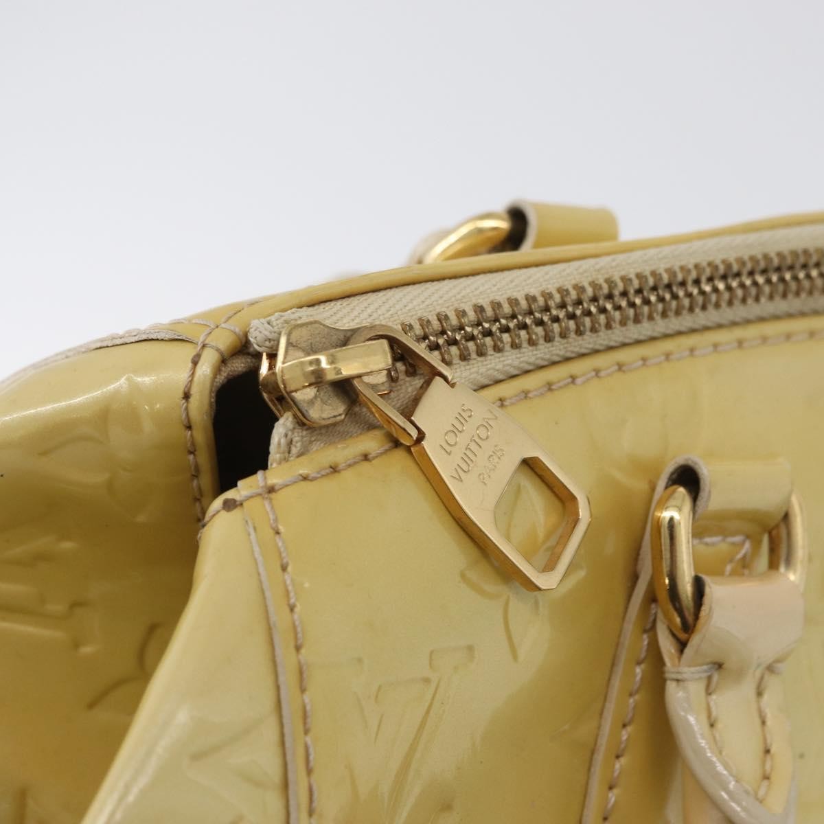 Louis Vuitton Sherwood Handbag Monogram Vernis Yellow Patent_Leather Handbag (Pre-Owned)