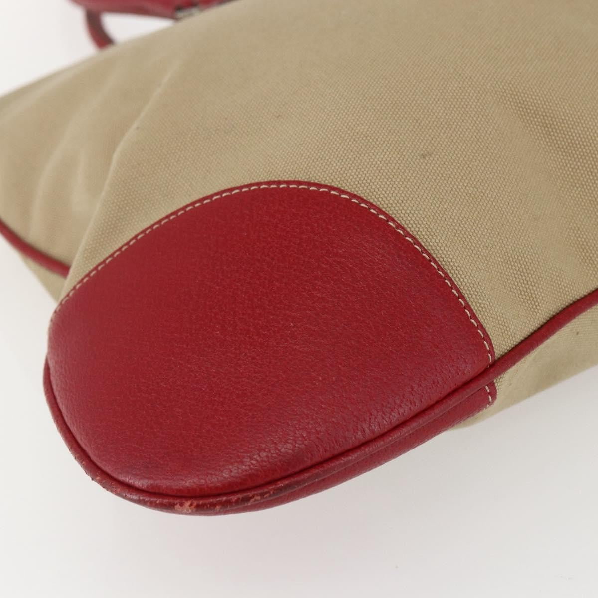 Prada Vintage Handbag Canvas Beige Canvas Handbag (Pre-Owned)