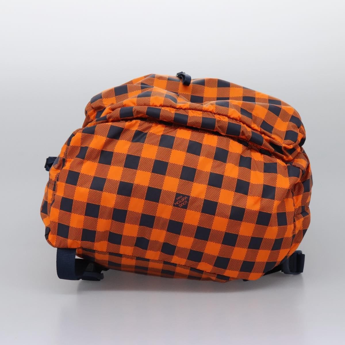 Louis Vuitton Aventure Backpack Damier Nylon Orange Nylon Backpack Bag (Pre-Owned)