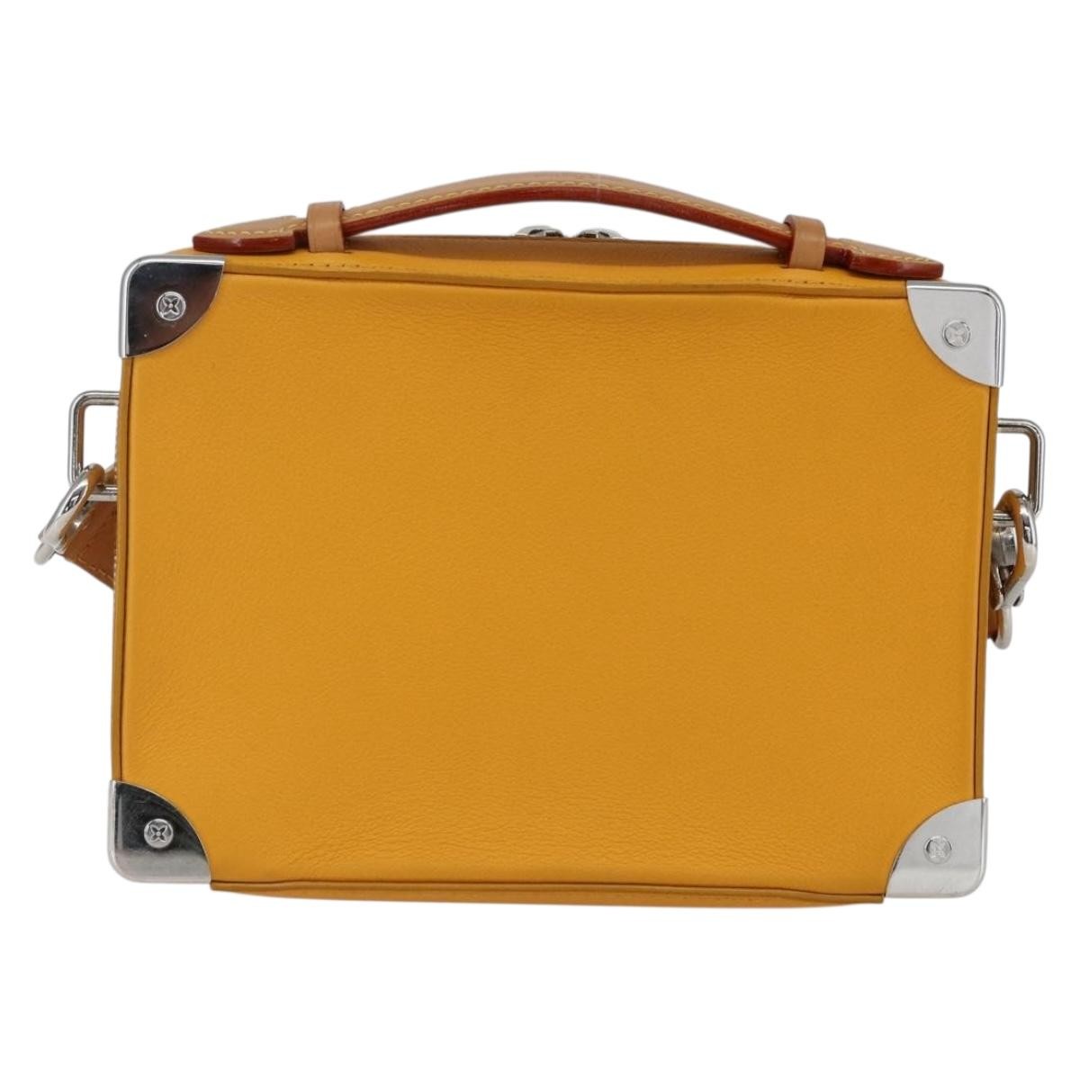 Louis Vuitton Handle Soft Trunk Bag Monogram Taurillon Leather Yellow Leather Clutche & Pouche Bag (Pre-Owned)