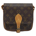 Louis Vuitton Cartouchiere Handbag Monogram Canvas Brown Canvas Shoulder Bag Bag (Pre-Owned)