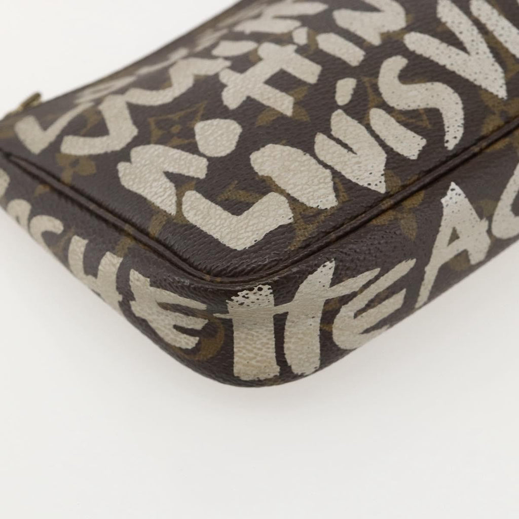 Louis Vuitton Pochette Accessoires Limited Edition Monogram Graffiti Brown Canvas Clutche & Pouche Bag (Pre-Owned)