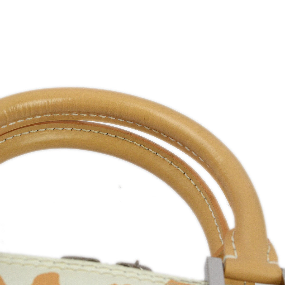 Louis Vuitton Alma Handbag Limited Edition Graffiti Leather Beige Leather Handbag (Pre-Owned)