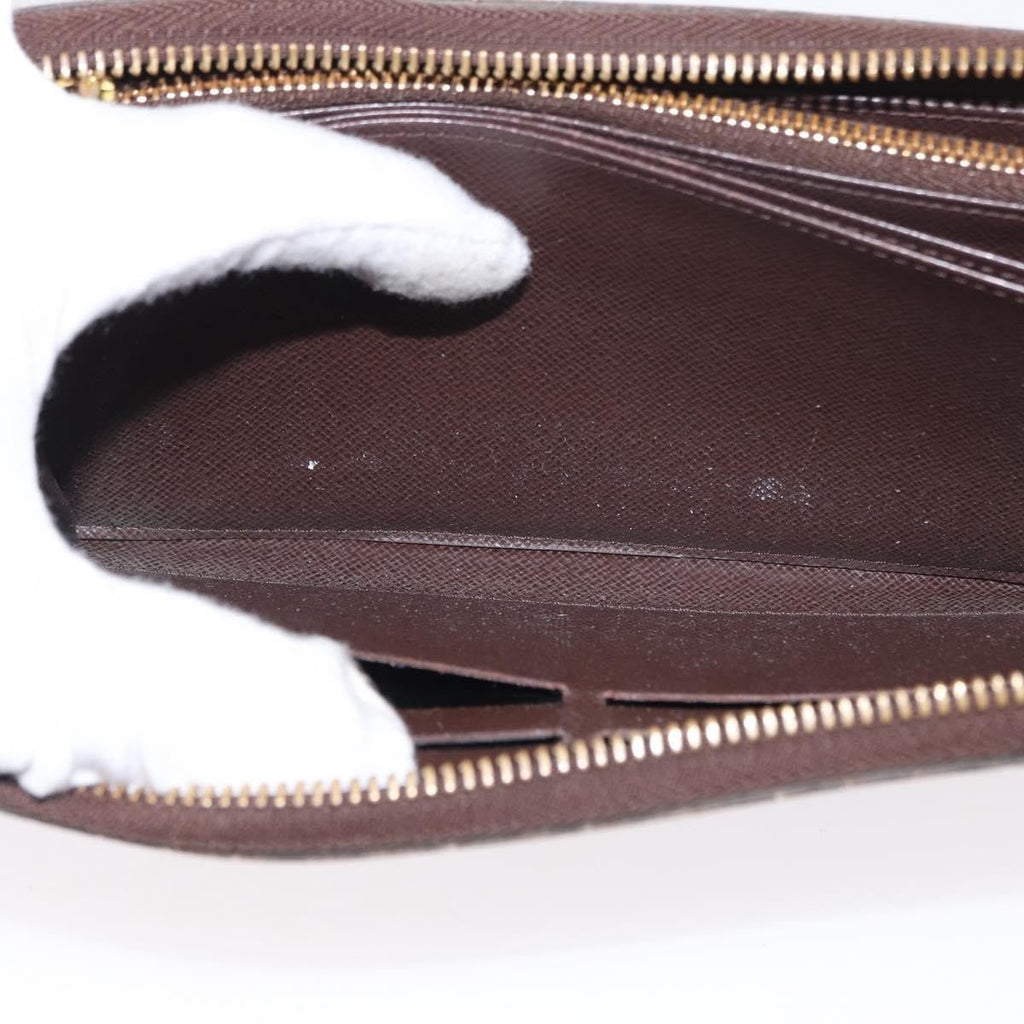 Louis Vuitton Zippy Wallet Nm Damier Brown Canvas Wallets Accessory (Pre-Owned)