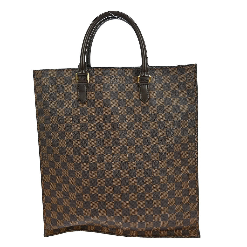 Louis Vuitton Sac Plat Bag Damier Brown Canvas Tote Bag Bag (Pre-Owned)