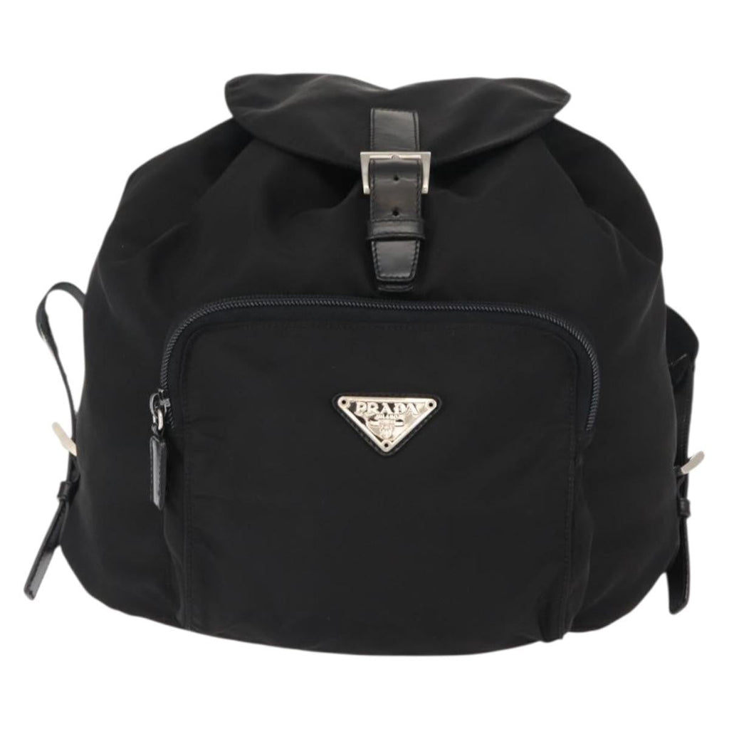 Prada Front Pocket Backpack Tessuto Black Nylon Backpack Bag (Pre-Owned)