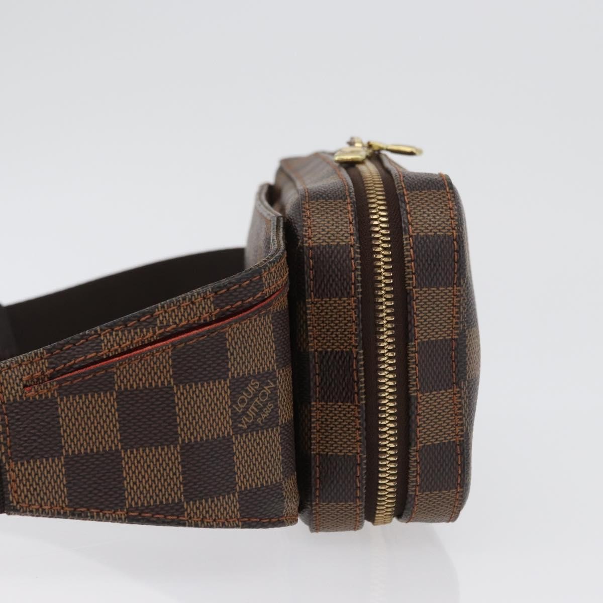Louis Vuitton Geronimos Waist Bag Damier Brown Canvas Shoulder Bag Bag (Pre-Owned)