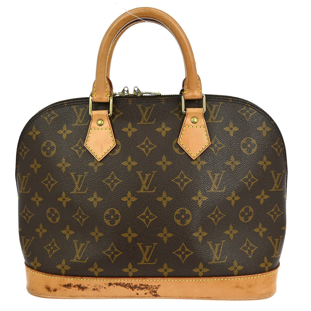 Louis Vuitton Alma Handbag Monogram Canvas Brown Canvas Handbag (Pre-Owned)