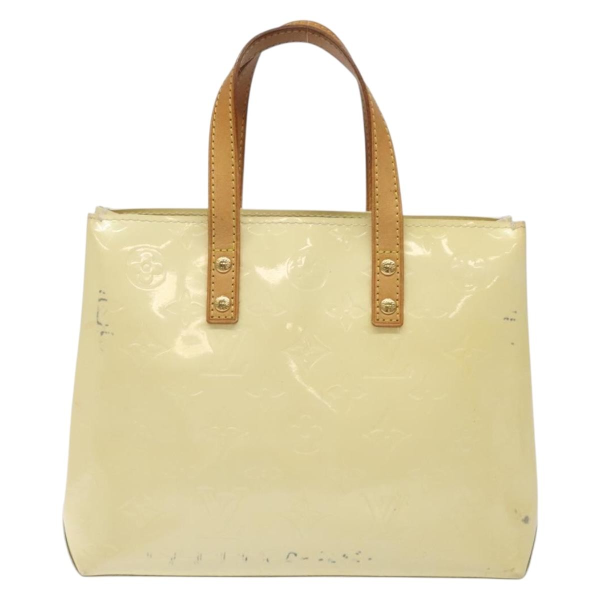 Louis Vuitton Reade Handbag Monogram Vernis Beige Patent_Leather Bag (Pre-Owned)