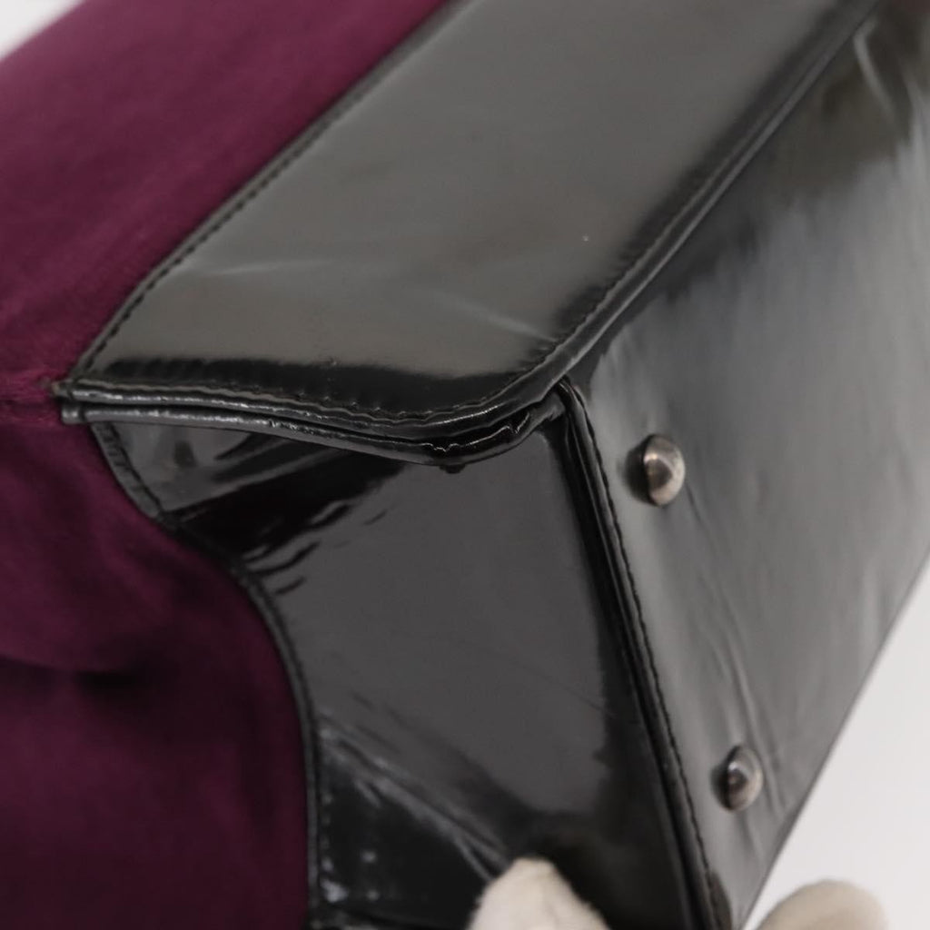 Chanel Vintage Logo Tote Cotton Purple Cotton Tote Bag Bag (Pre-Owned)