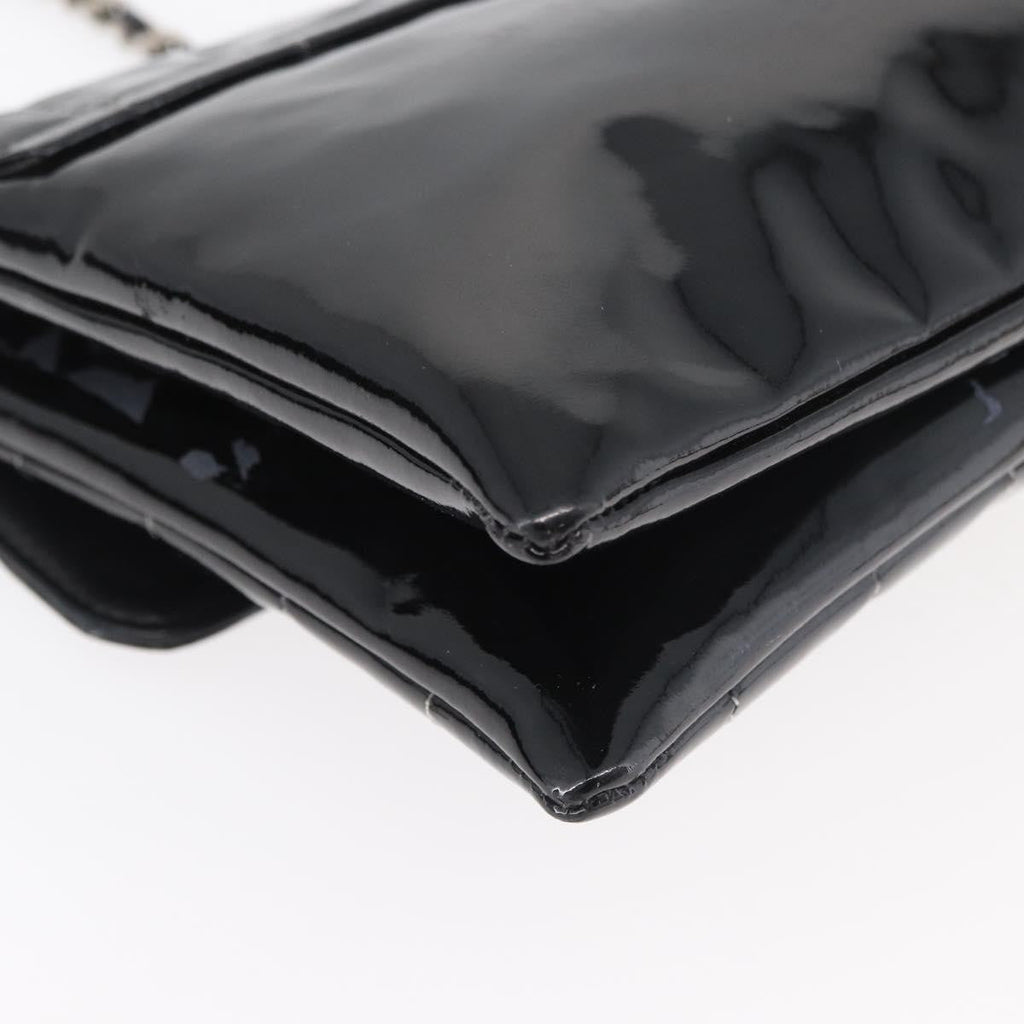 Chanel Keyboard Flap Bag Quilted Patent Black Patent_Leather Shoulder Bag Bag (Pre-Owned)