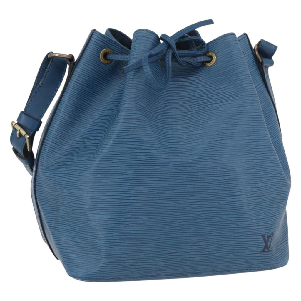Louis Vuitton Petit Noe Handbag Epi Leather Blue Leather Shoulder Bag Bag (Pre-Owned)