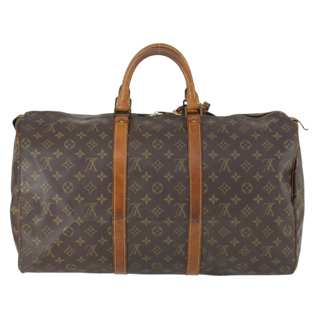 Louis Vuitton Keepall Bag Monogram Canvas Brown Canvas Travel Bag Bag (Pre-Owned)