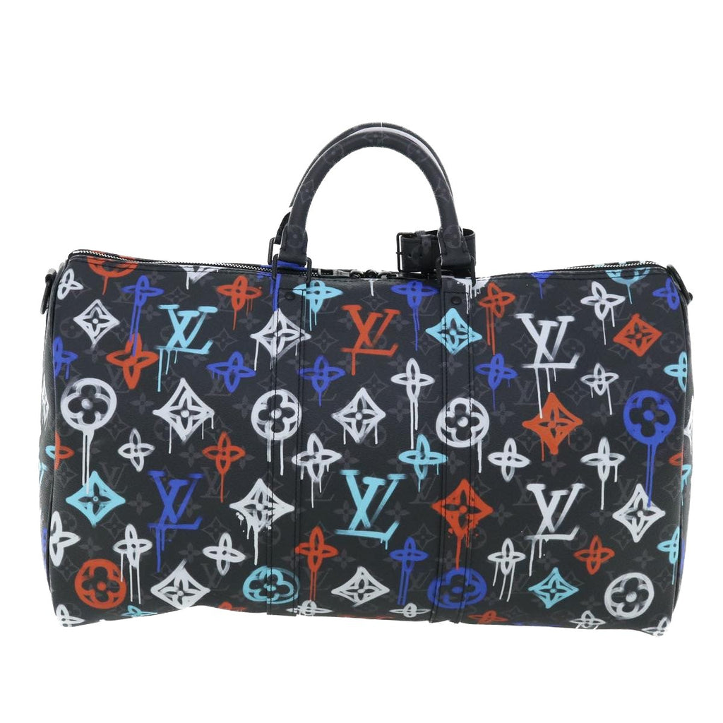 Louis Vuitton Keepall Bandouliere Bag Graffiti Monogram Eclipse Canvas Multicolour Canvas Bag (Pre-Owned)