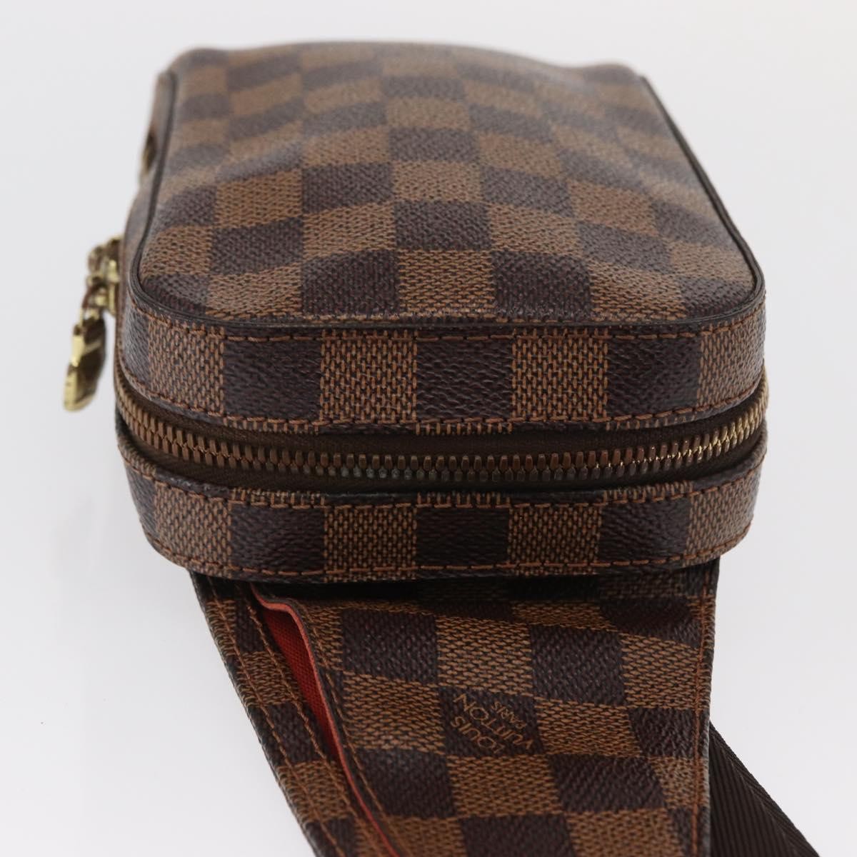 Louis Vuitton Geronimos Waist Bag Damier Brown Canvas Clutche & Pouche Bag (Pre-Owned)