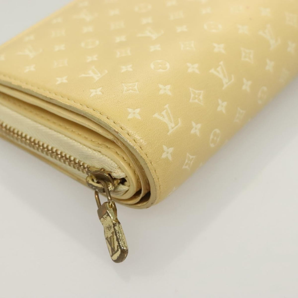 Louis Vuitton Lou Wallet Nanogram Leather Beige Leather Wallets Accessory (Pre-Owned)