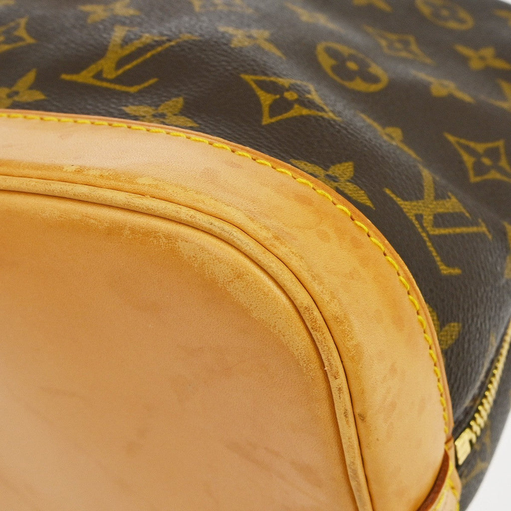 Louis Vuitton Alma Handbag Monogram Canvas Brown Canvas Handbag (Pre-Owned)