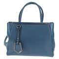 Fendi 2Jours Bag Leather Blue Leather Bag (Pre-Owned)