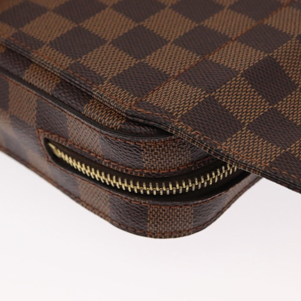 Louis Vuitton Geronimos Waist Bag Damier Brown Canvas Shoulder Bag Bag (Pre-Owned)