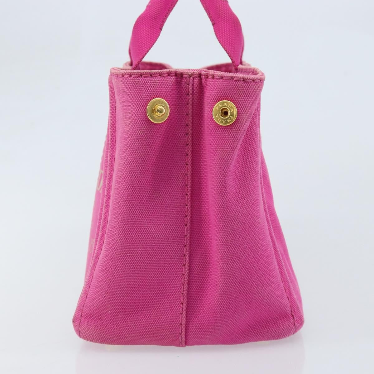 Prada Canapa Tote Canvas Pink Canvas Tote Bag Bag (Pre-Owned)