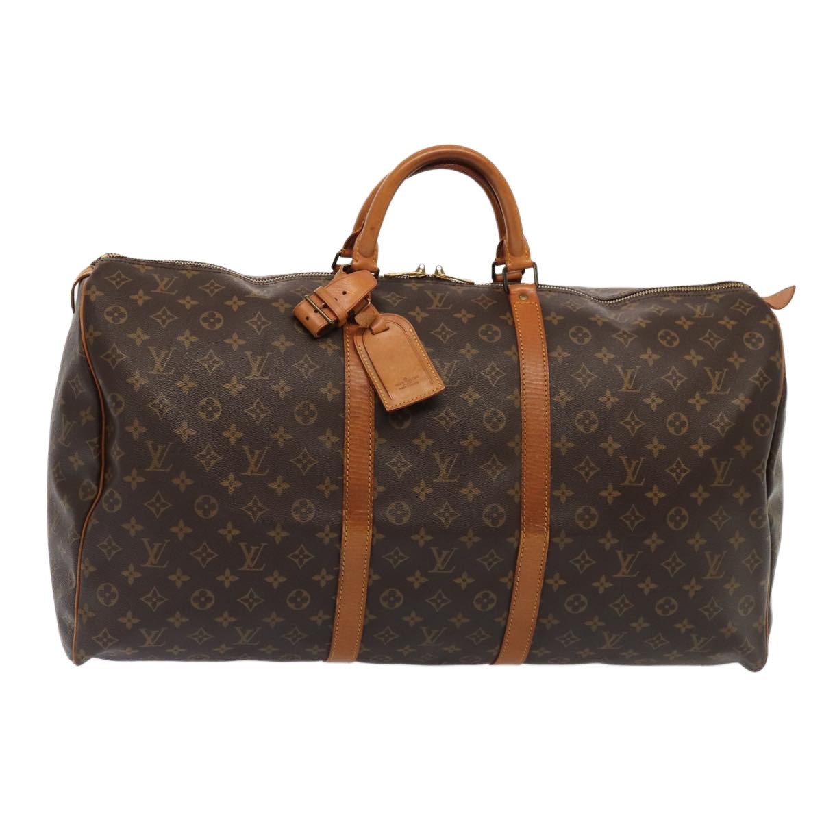 Louis Vuitton Keepall Bag Monogram Canvas Brown Canvas Travel Bag Bag (Pre-Owned)