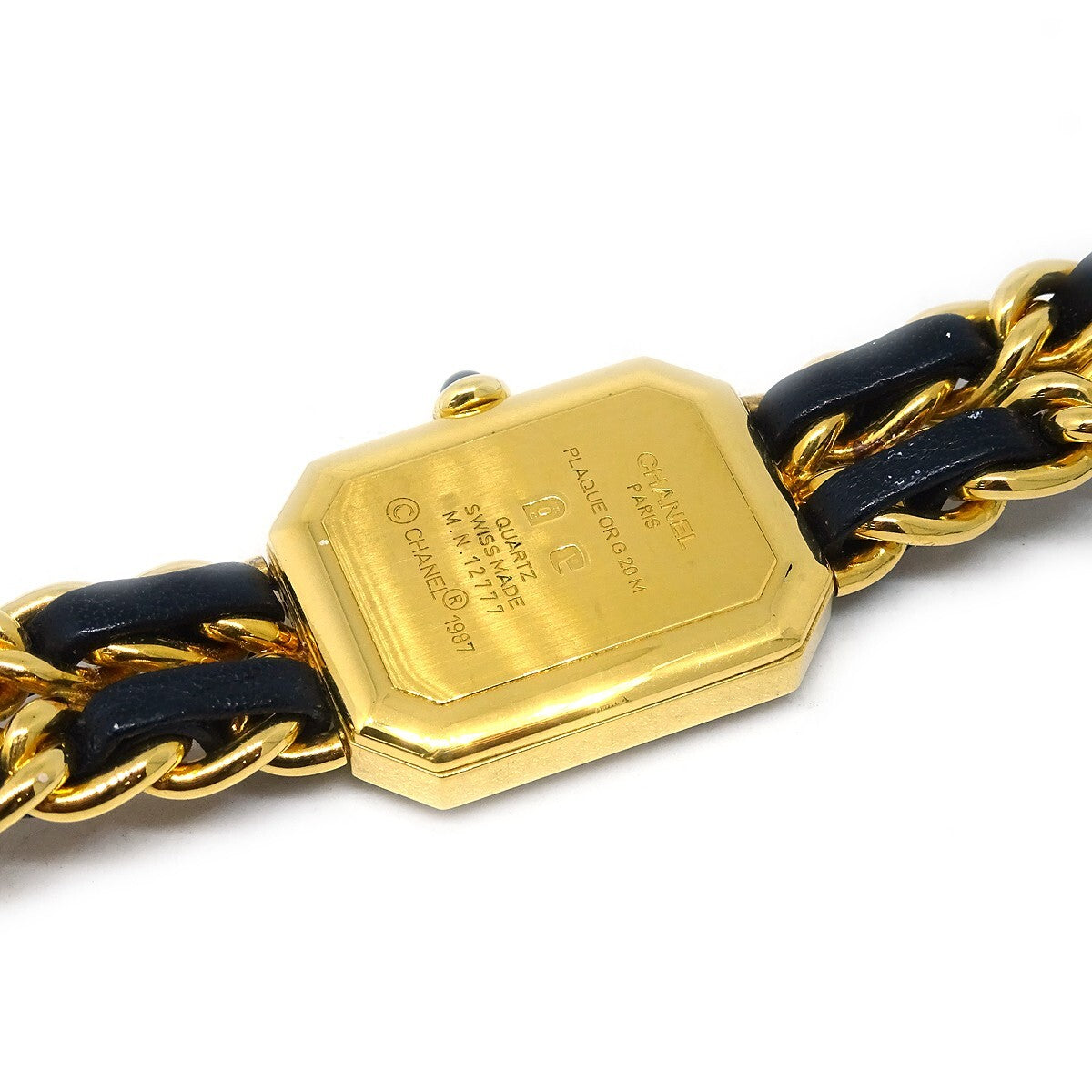 Chanel Premiere Rock Quartz Watch Plated Metal And Leather Watch (Pre-Owned)