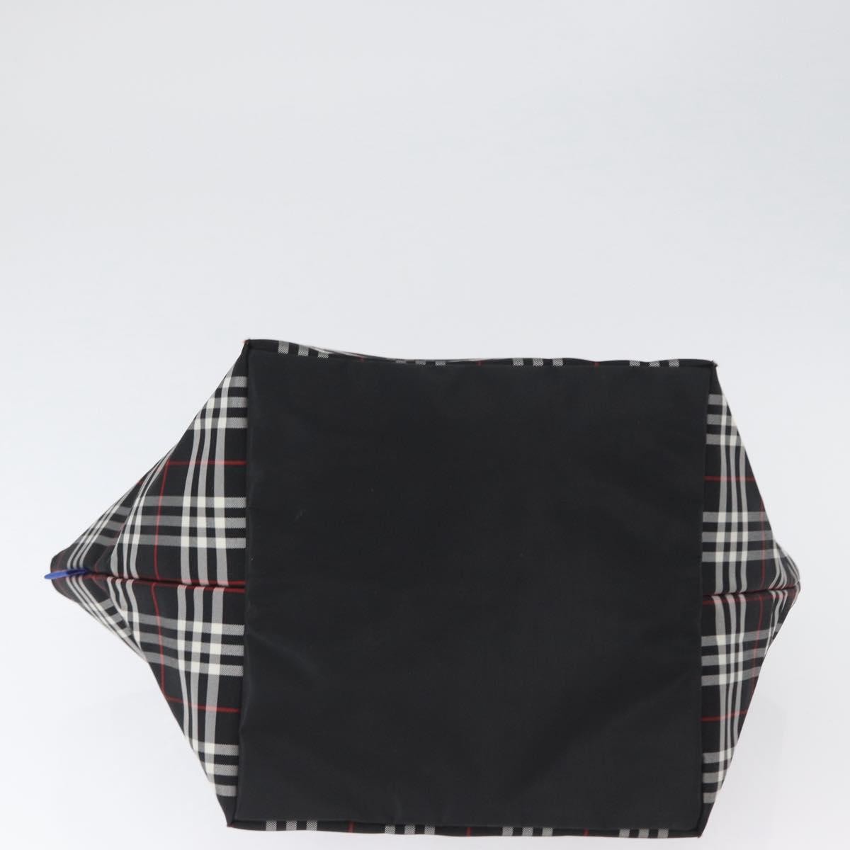 Burberry Nova Check Handbag Nylon Black Nylon Handbag (Pre-Owned)