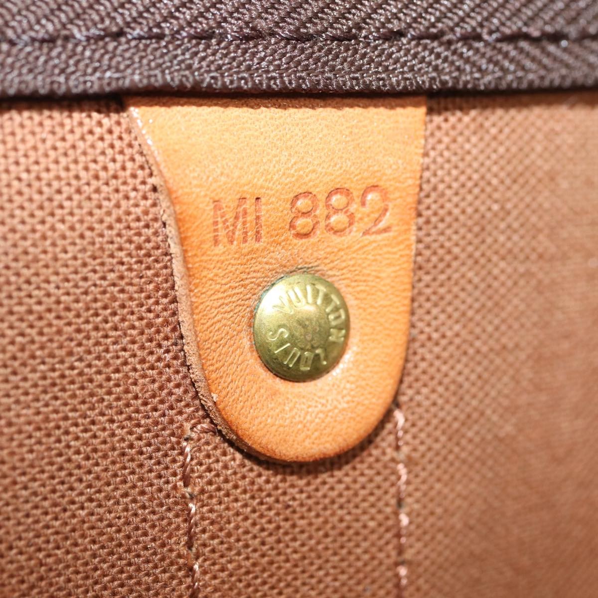 Louis Vuitton Keepall Bag Monogram Canvas Brown Canvas Travel Bag Bag (Pre-Owned)