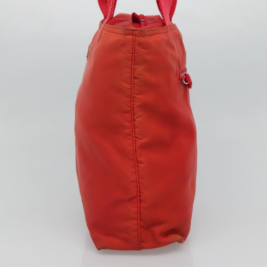 Prada Vintage Zip Tote Tessuto Red Nylon Tote Bag Bag (Pre-Owned)