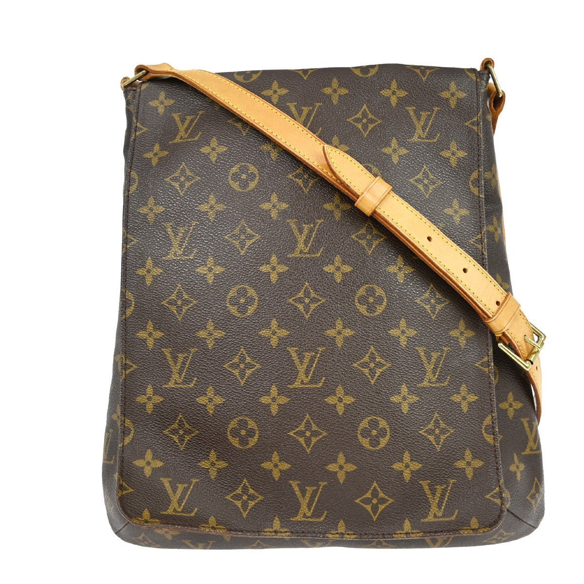Louis Vuitton Musette Handbag Monogram Canvas Brown Canvas Shoulder Bag Bag (Pre-Owned)