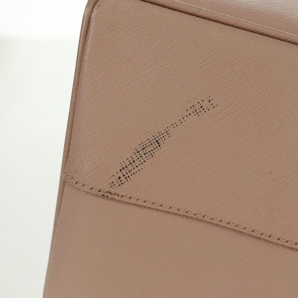 Prada Double Zip Lux Tote Saffiano Leather Pink Leather Tote Bag Bag (Pre-Owned)