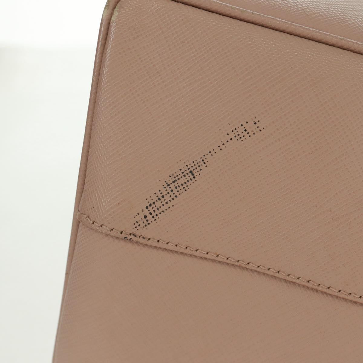 Prada Double Zip Lux Tote Saffiano Leather Pink Leather Tote Bag Bag (Pre-Owned)