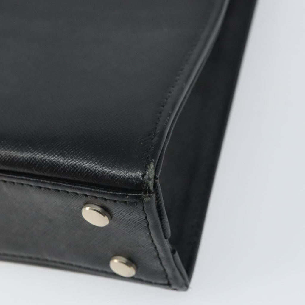 Burberry Vintage Briefcase Leather Black Leather Briefcase Bag (Pre-Owned)