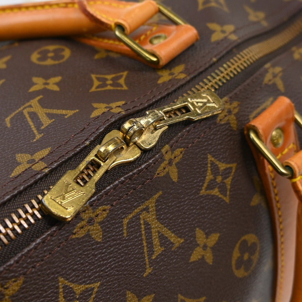 Louis Vuitton Keepall Bag Monogram Canvas Brown Canvas Travel Bag Bag (Pre-Owned)