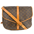 Louis Vuitton Saumur Handbag Monogram Canvas Brown Canvas Shoulder Bag Bag (Pre-Owned)