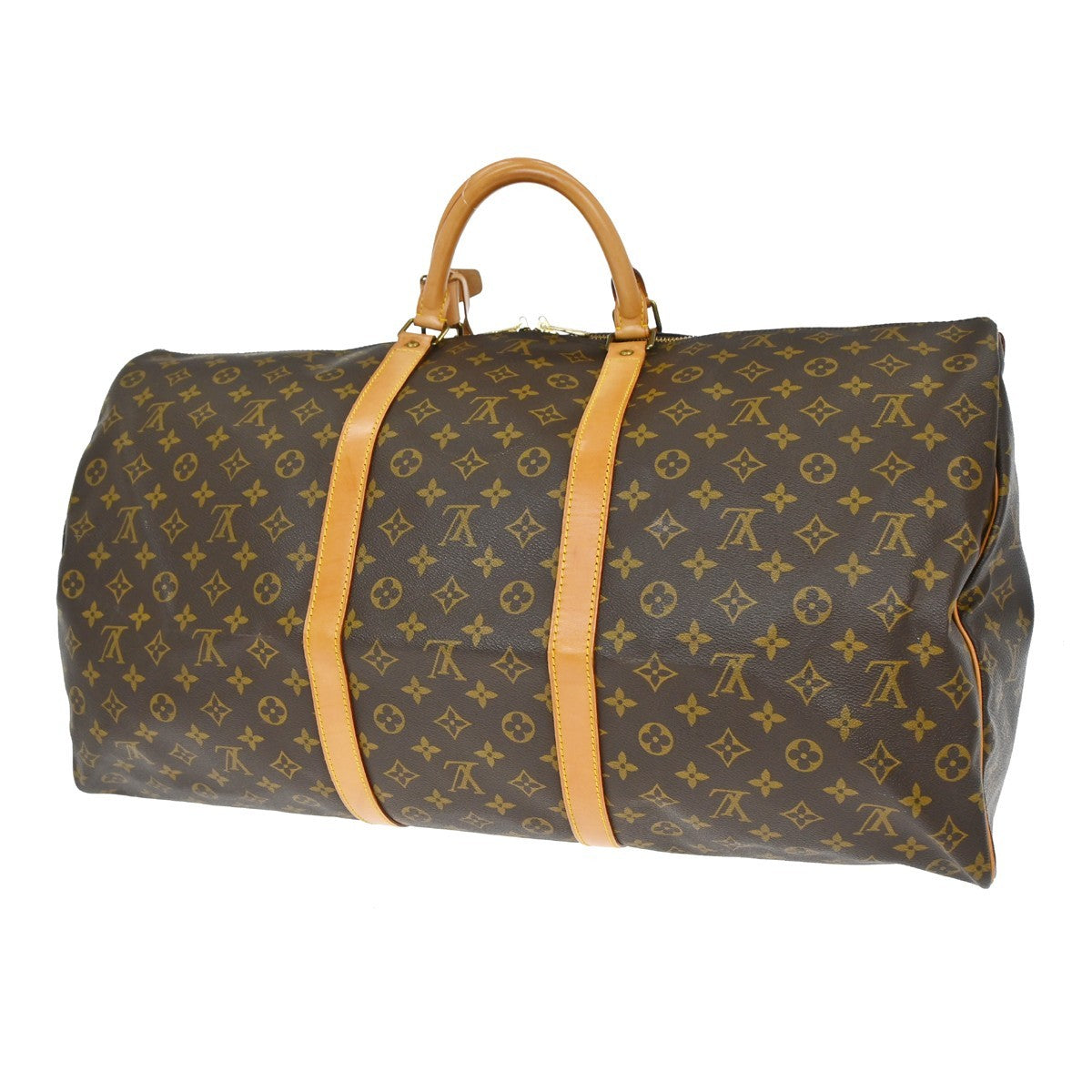 Louis Vuitton Keepall Bag Monogram Canvas Brown Canvas Travel Bag Bag (Pre-Owned)