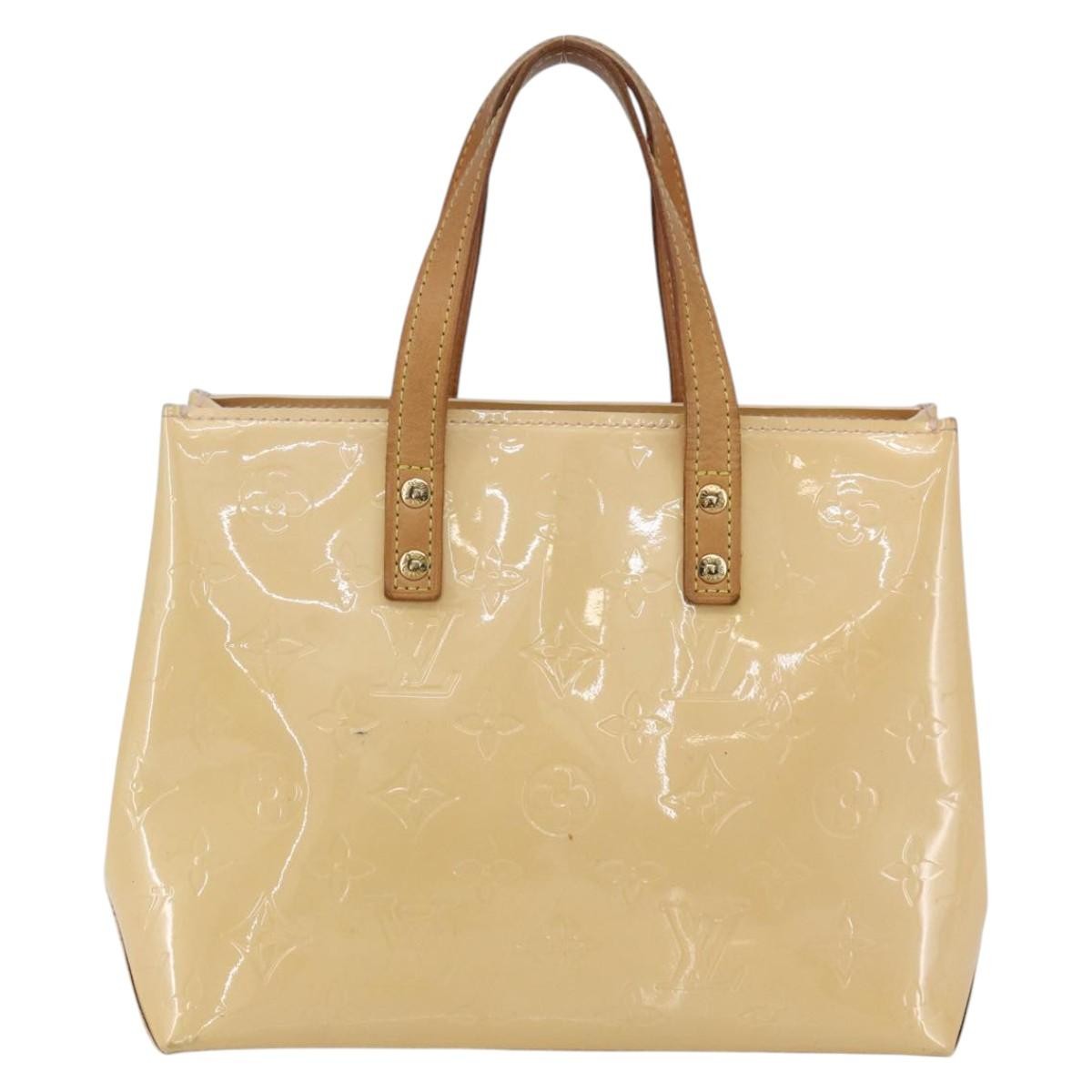 Louis Vuitton Reade Handbag Monogram Vernis Beige Patent_Leather Handbag (Pre-Owned)