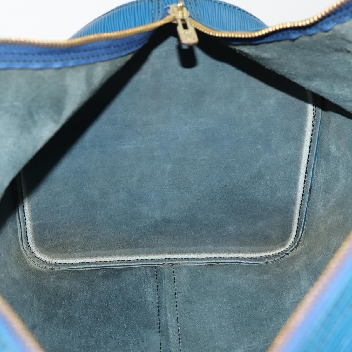 Louis Vuitton Keepall Bag Epi Leather Blue Leather Travel Bag Bag (Pre-Owned)