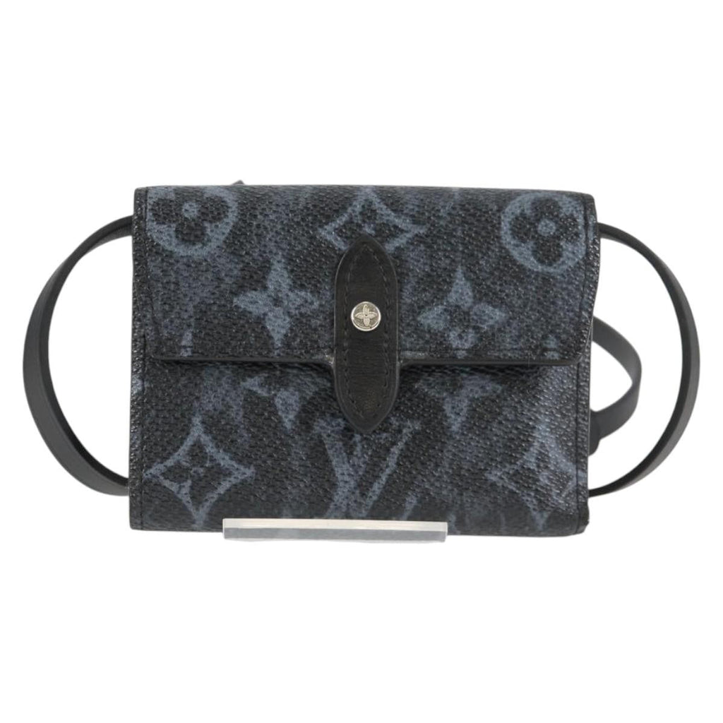 Louis Vuitton Cross Card Holder Limited Edition Monogram Pastel Noir Black Canvas Clutche & Pouche Bag (Pre-Owned)