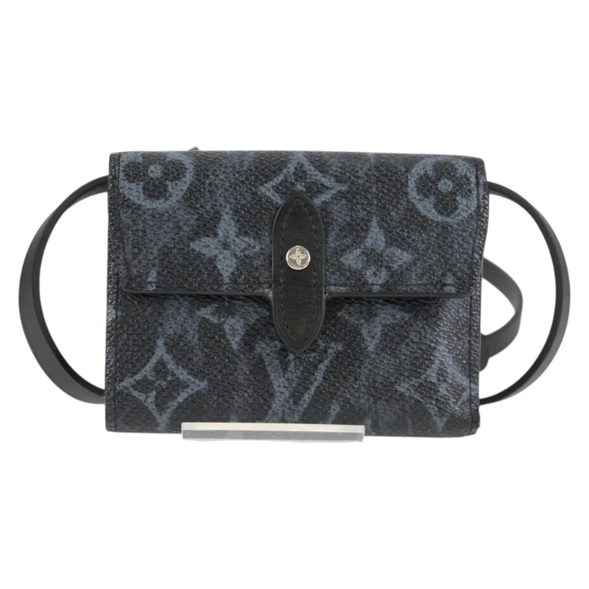 Louis Vuitton Cross Card Holder Limited Edition Monogram Pastel Noir Black Canvas Clutche & Pouche Bag (Pre-Owned)