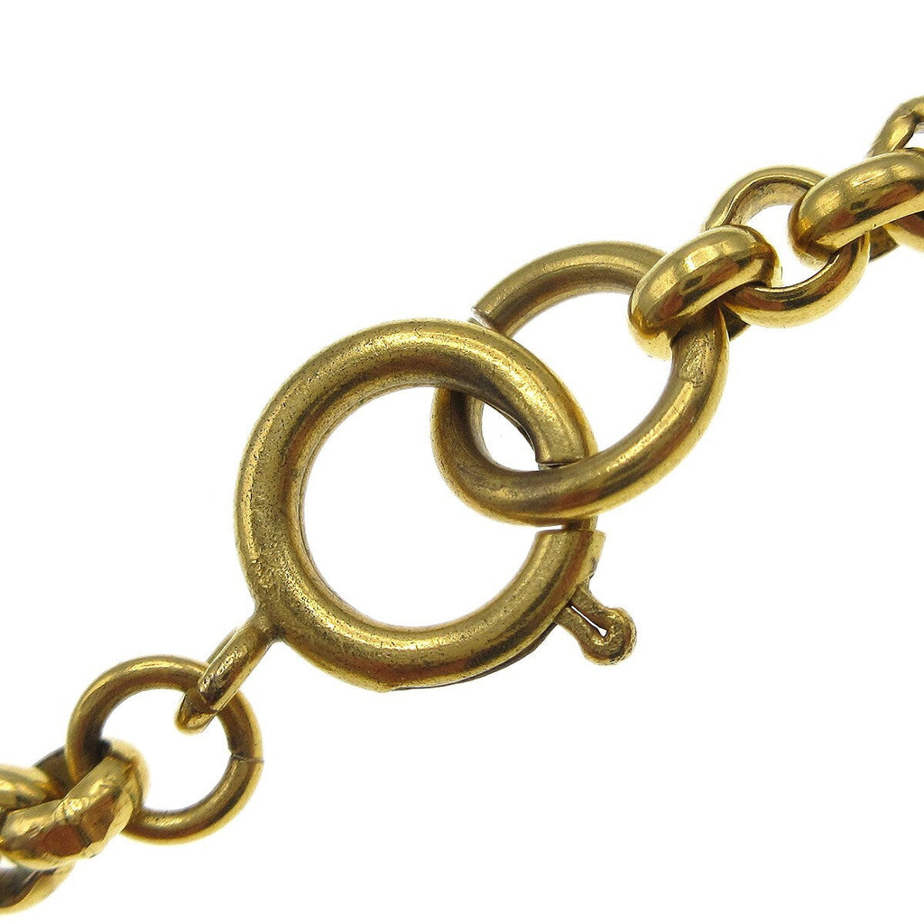 Chanel Cc Heart Pendant Necklace Metal Gold Gold_Plated Necklace Jewelry (Pre-Owned)